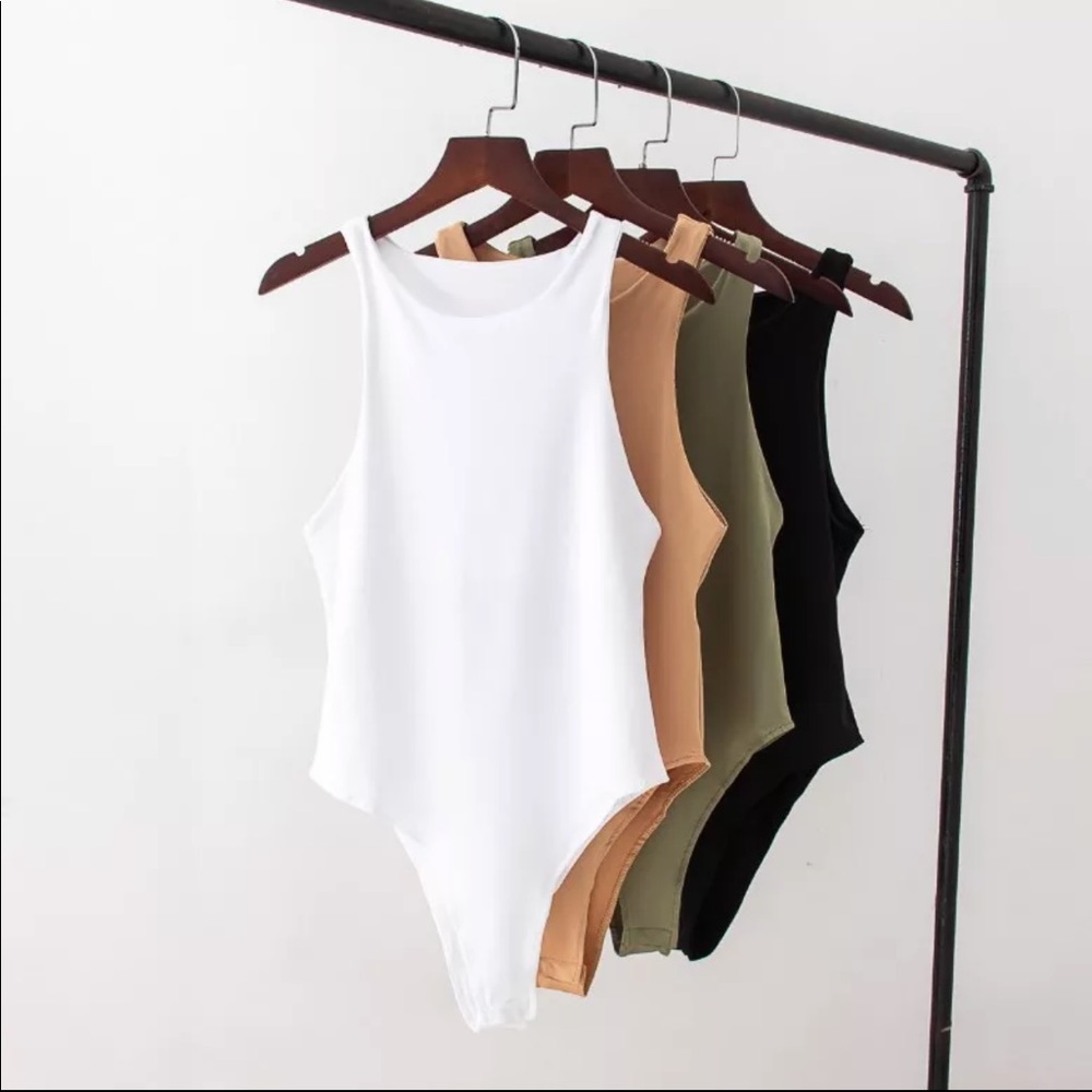 Sleeveless tank top bodysuits